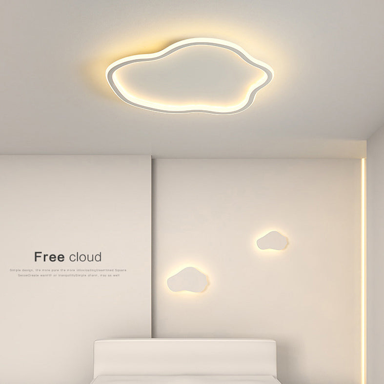 Luminaire Led moderne encastré, abat-jour en acrylique en forme de nuage pour chambre à coucher