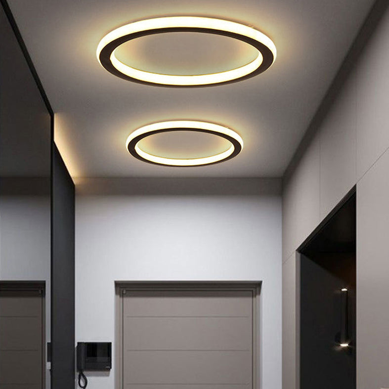 Modern Flush Light Black Metal e Acrylic Led Surface Mount Massimale Luci per Living Room
