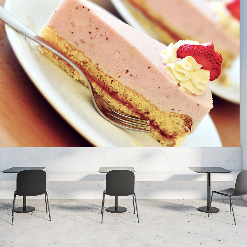 Sweet Cake Wall Paper Murals Water Resistant Cake Shop Wall Art, Custom-Made