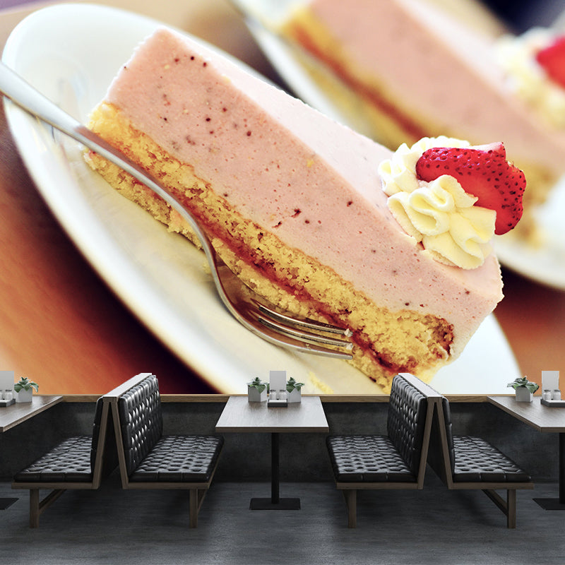 Sweet Cake Wall Paper Murals Water Resistant Cake Shop Wall Art, Custom-Made