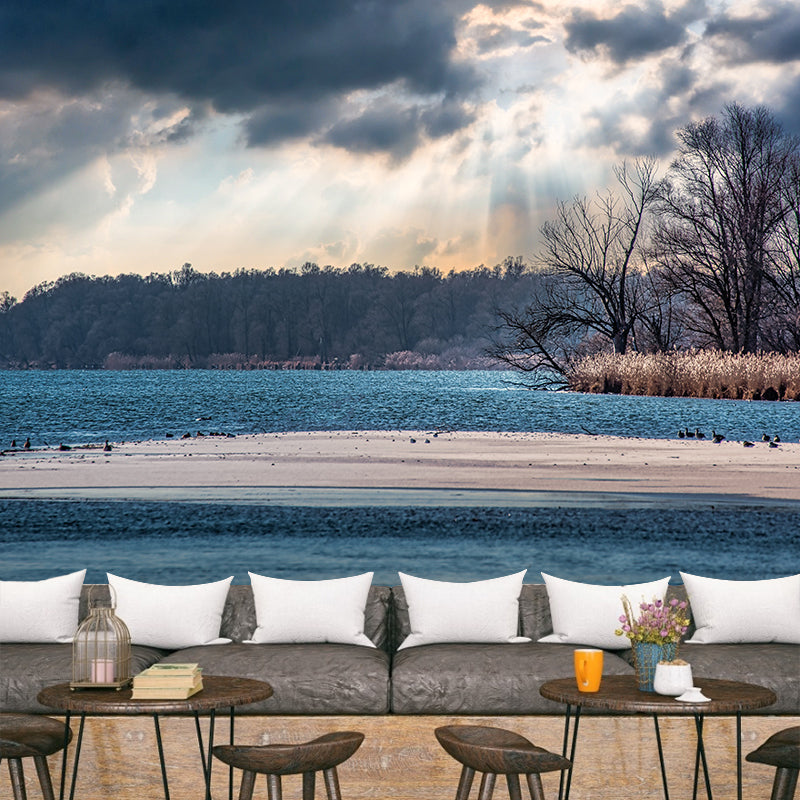 Tropical Beach Murals Contemporary Waterproof Living Room Wall Decor, Size Optional