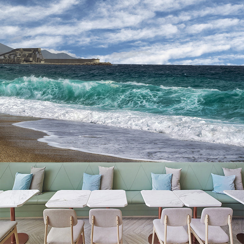 Tropical Beach Murals Contemporary Waterproof Living Room Wall Decor, Size Optional