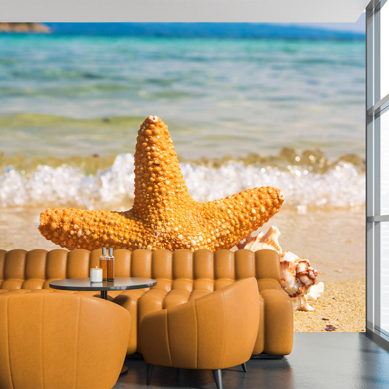 Tropical Beach Murals Contemporary Waterproof Living Room Wall Decor, Size Optional