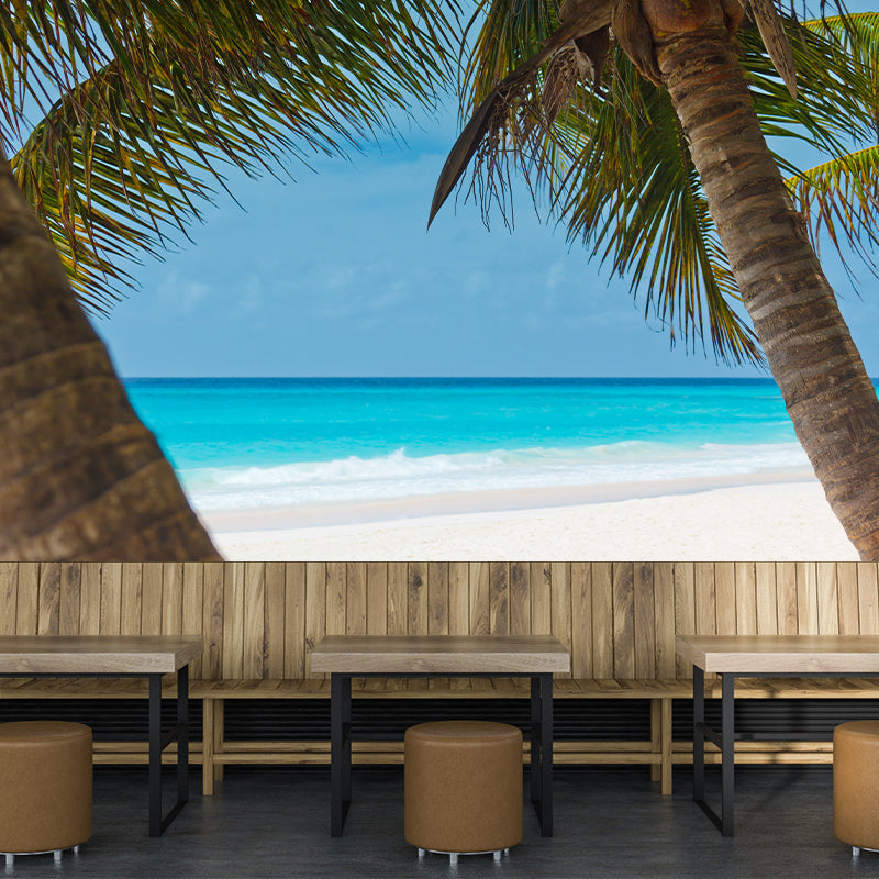 Tropical Beach Murals Contemporary Waterproof Living Room Wall Decor, Size Optional