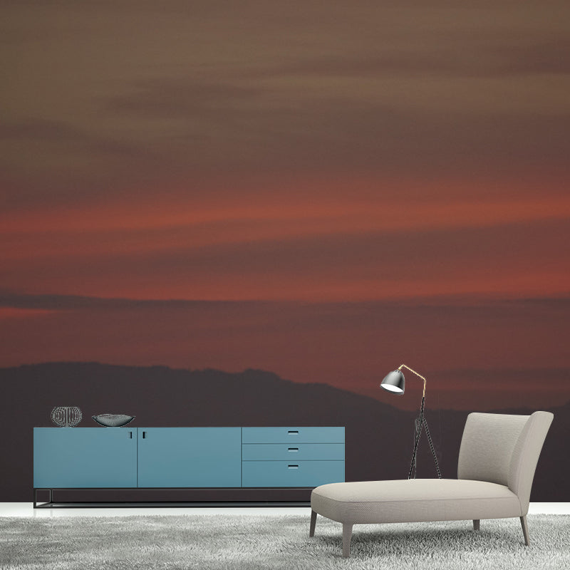 Sunset Sky Wall Murals Contemporary Wall Art for Bedroom, Moisture Resistant