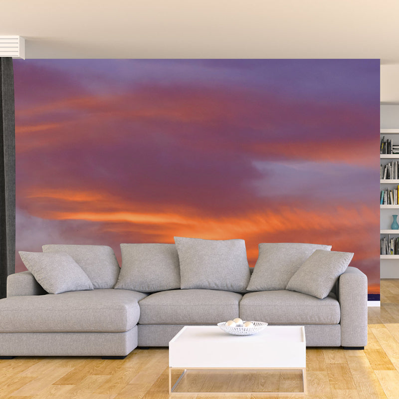 Sunset Sky Wall Murals Contemporary Wall Art for Bedroom, Moisture Resistant