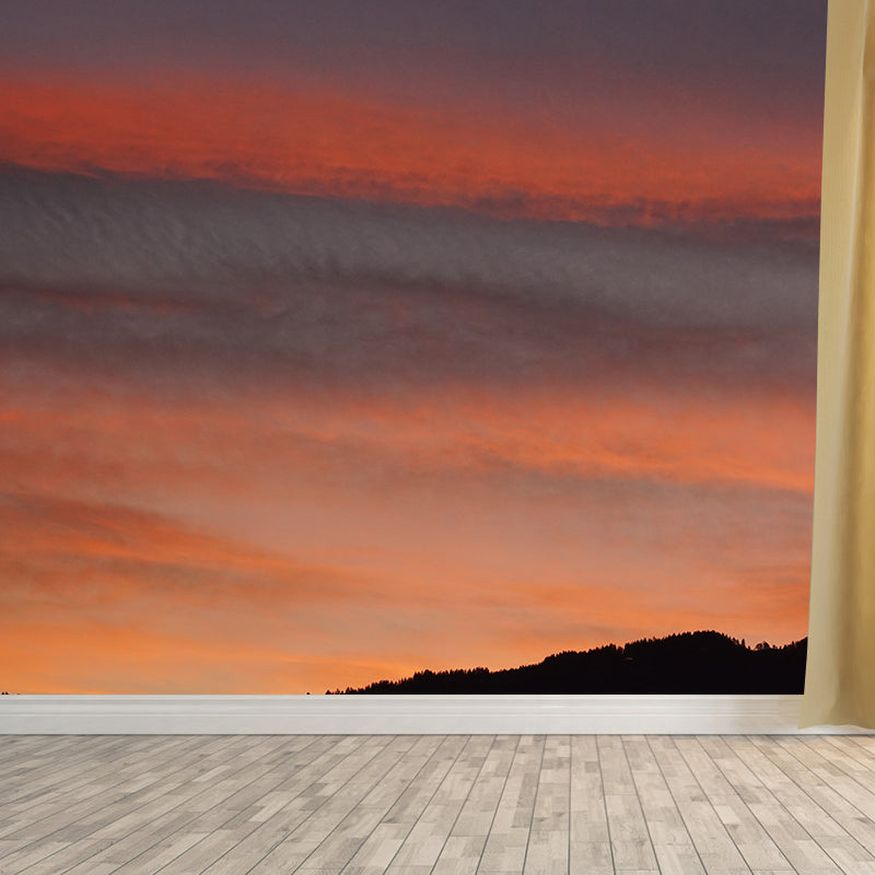 Sunset Sky Wall Murals Contemporary Wall Art for Bedroom, Moisture Resistant