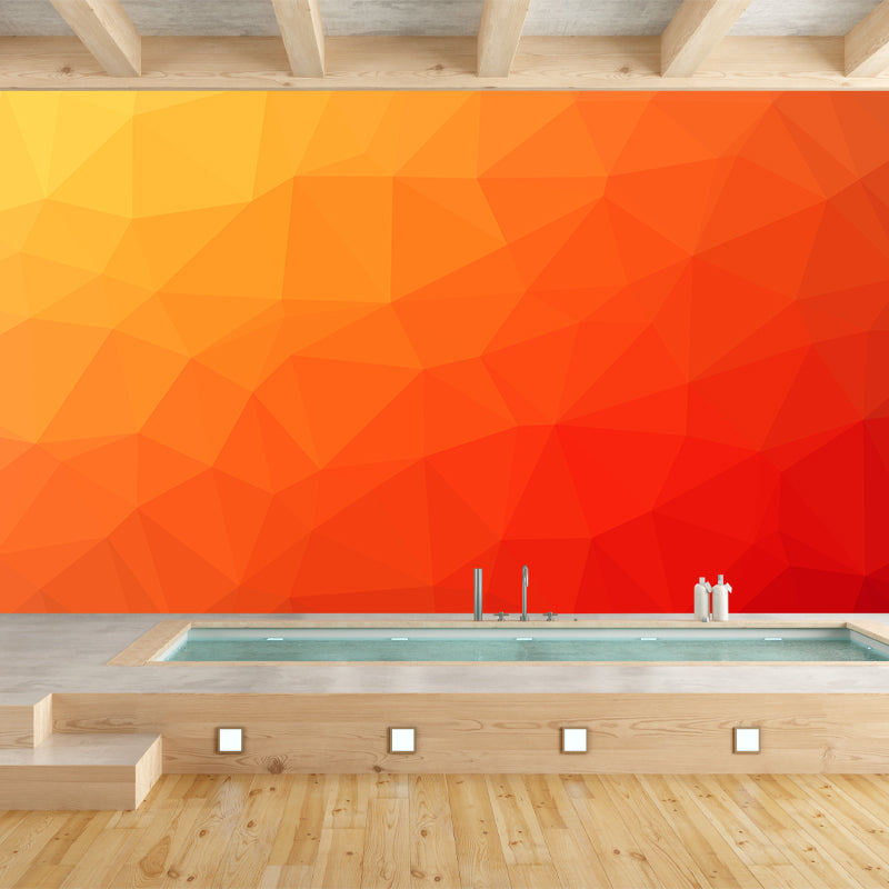 Modern Geometry Mural Decal for Study Room Washable, Custom Size Available