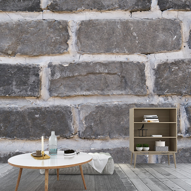 Dilapidated Brick Wall Mural Wallpaper Living Room Wall Covering, Stain Resistant