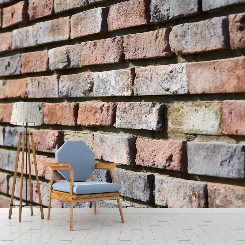 Dilapidated Brick Wall Mural Wallpaper Living Room Wall Covering, Stain Resistant