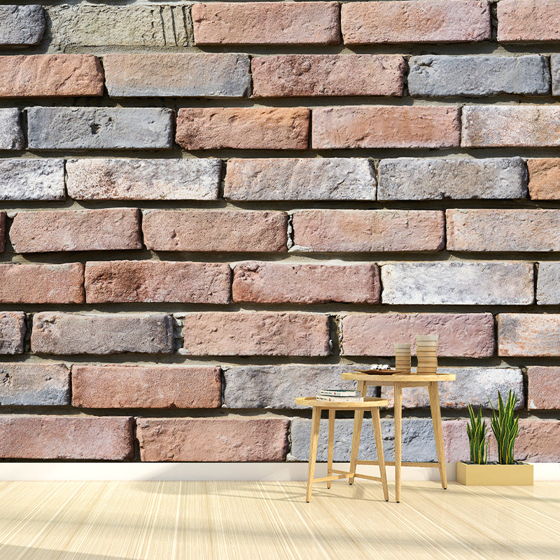 Dilapidated Brick Wall Mural Wallpaper Living Room Wall Covering, Stain Resistant