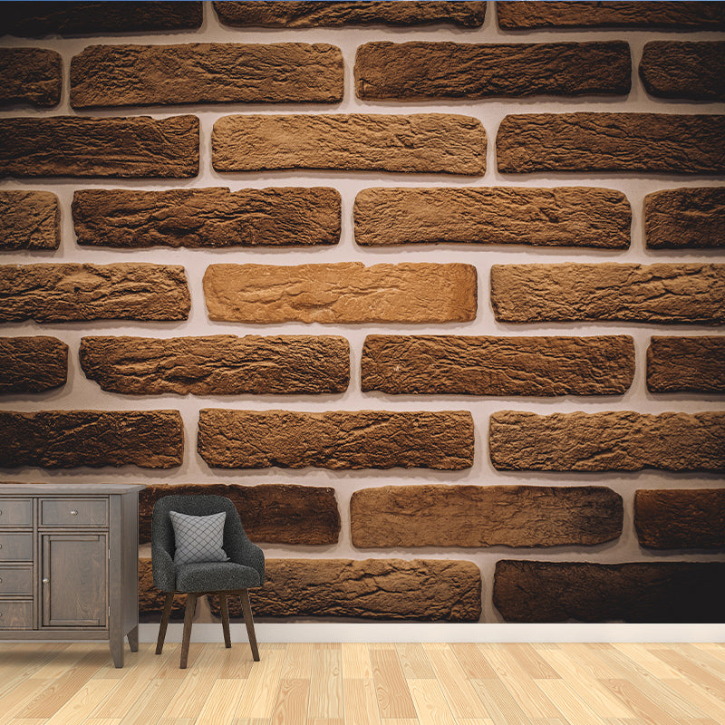 Industrial Style Brick Wall Wall Covering for Living Room, Moisture Resistant