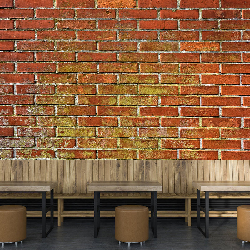 Industrial Style Brick Wall Wall Covering for Living Room, Moisture Resistant