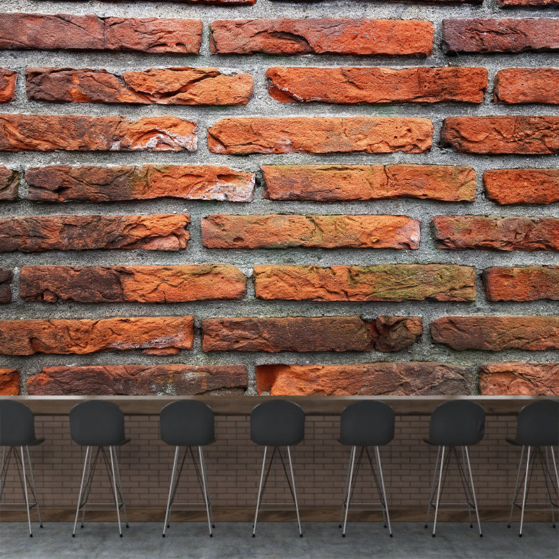 Industrial Style Brick Wall Wall Covering for Living Room, Moisture Resistant