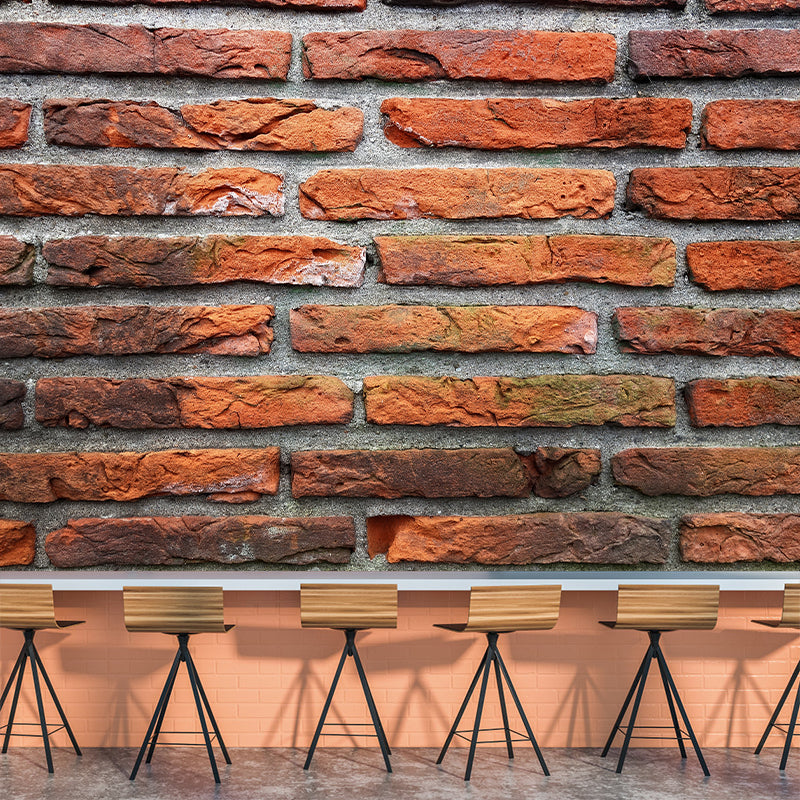 Industrial Style Brick Wall Wall Covering for Living Room, Moisture Resistant