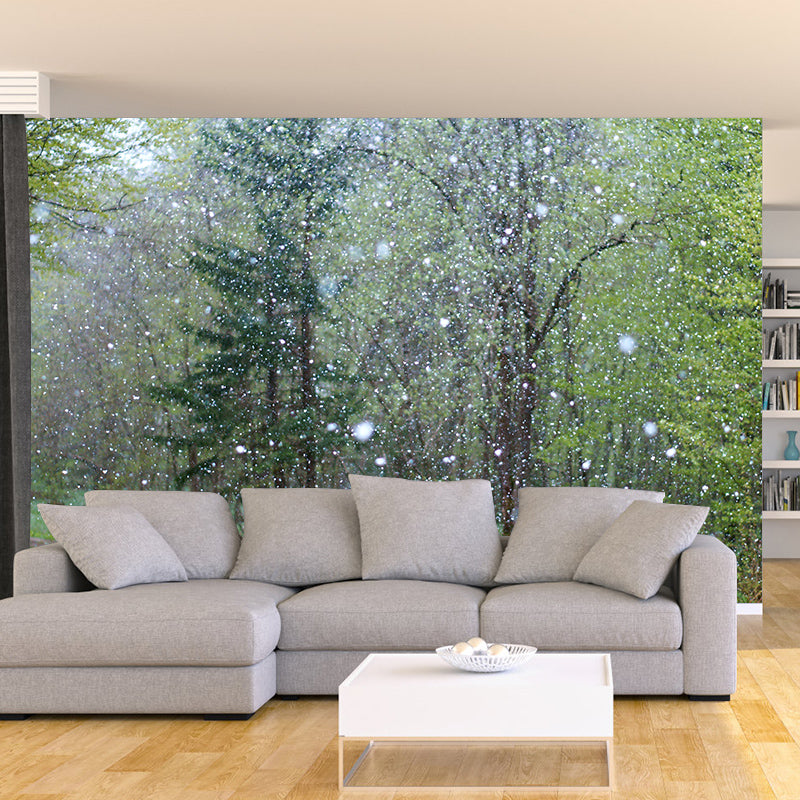 Forest Mural Wallpaper for Sitting Room Moisture Resistant, Personalized Size Available