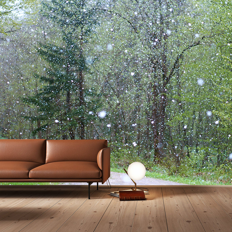 Forest Mural Wallpaper for Sitting Room Moisture Resistant, Personalized Size Available