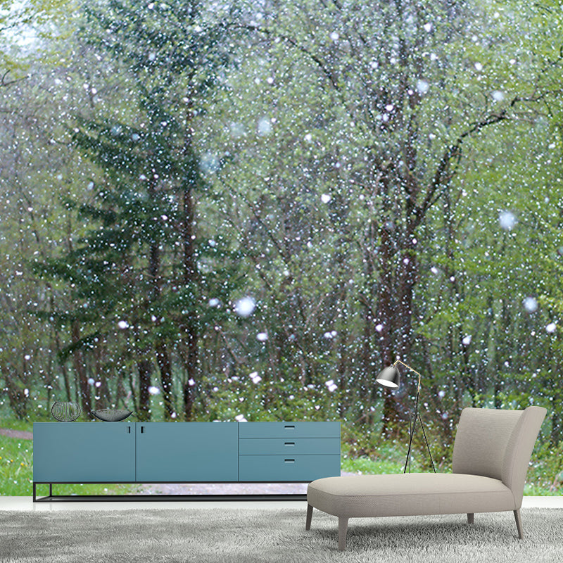 Forest Mural Wallpaper for Sitting Room Moisture Resistant, Personalized Size Available