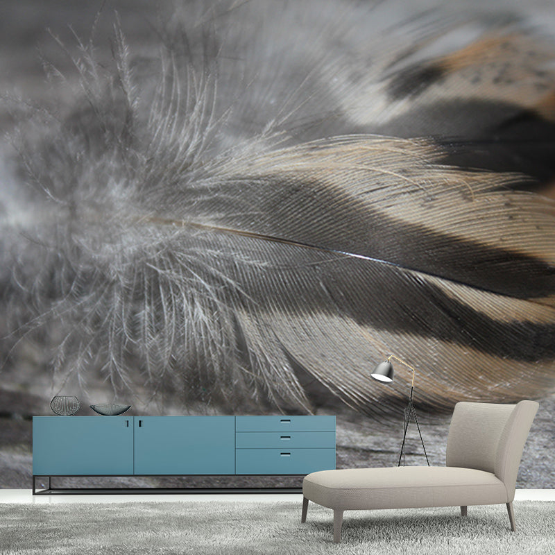 Beautiful Feathers Custom-Made Contemporary Wall Covering for Home Decoration