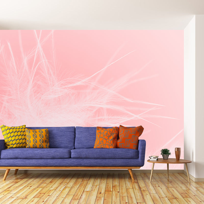 Beautiful Feathers Custom-Made Contemporary Wall Covering for Home Decoration