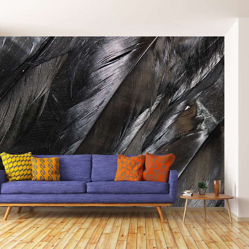 Beautiful Feathers Custom-Made Contemporary Wall Covering for Home Decoration