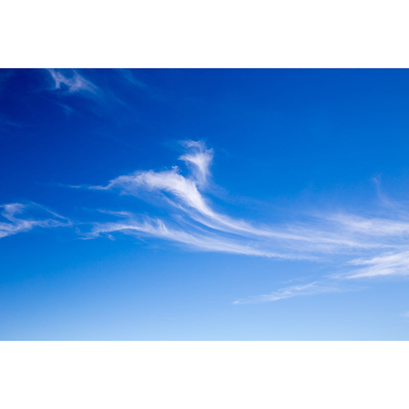 Clear Sky Blue Mural Wallpaper Moisture Resistant Wall Art for Guest Room Decor