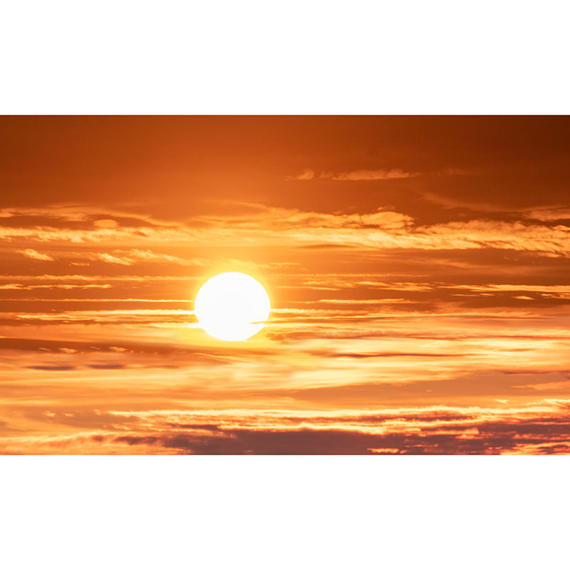 Sunset Clouds Mural Modern Moisture Resistant Bedroom Wall Art, Custom Print