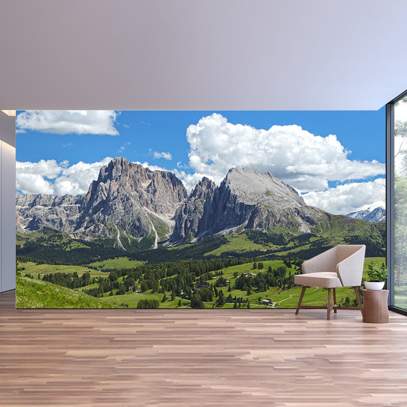 Mountain Mural Decal for Sitting Room Customized Wall Covering, Water Resistant