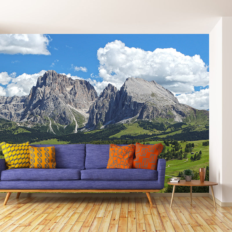 Mountain Mural Decal for Sitting Room Customized Wall Covering, Water Resistant