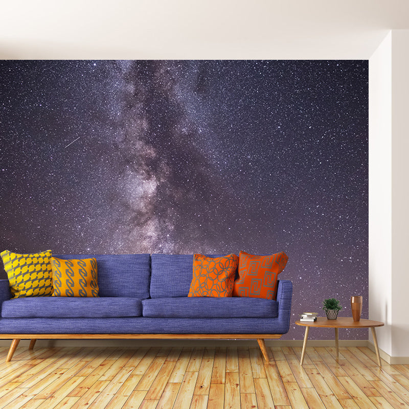 Modern Universe Wall Mural Decal Moisture Resistant Home Decor in Dark Color