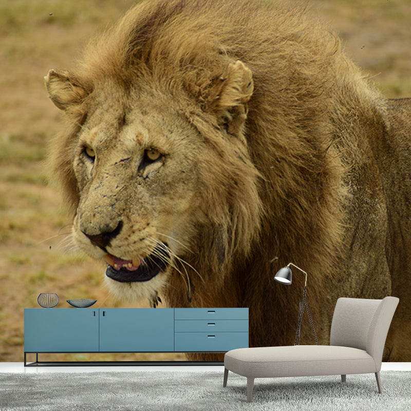 Wild Animals Guest Room Wall Covering Water Resistant Mural, Personalized Size Available