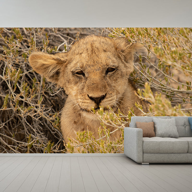 Wild Animals Guest Room Wall Covering Water Resistant Mural, Personalized Size Available
