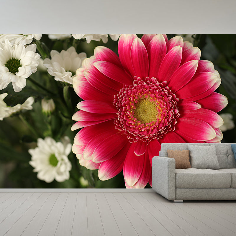 Modern Chrysanthemum Wall Covring for Bedroom Decoration, Moisture Resistant