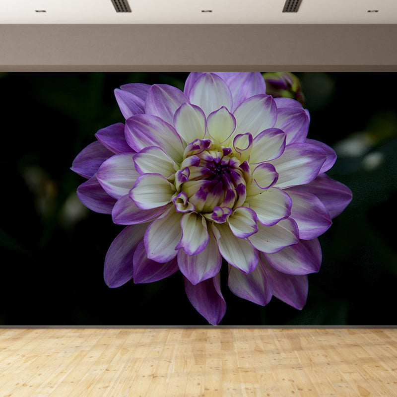 Modern Girls' Bedroom Wall Decor Blooming Flower Wall Covering, Moisture Resistant