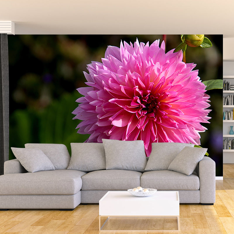 Modern Girls' Bedroom Wall Decor Blooming Flower Wall Covering, Moisture Resistant