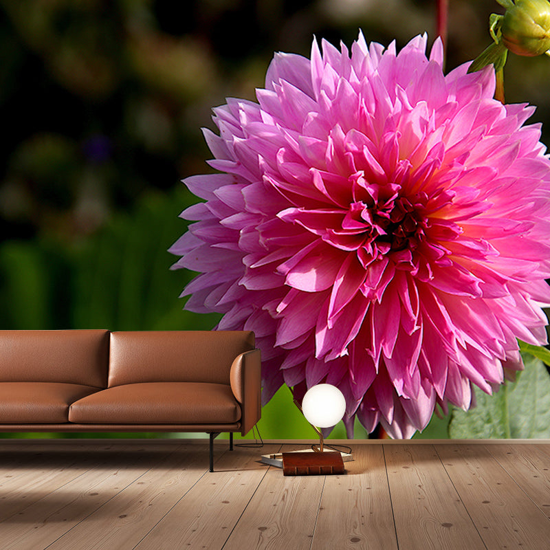 Modern Girls' Bedroom Wall Decor Blooming Flower Wall Covering, Moisture Resistant