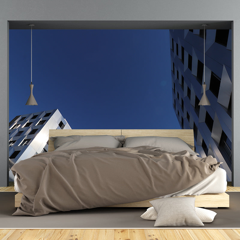 Modern City Architecture Mural Wallpaper Meeting Room Wall Decor, Made to Measure