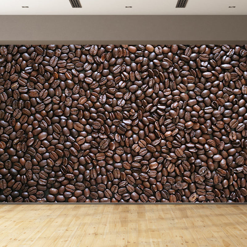 Brown Coffee Beans Mural Decal Simple Decorative Coffee Shop, Custom Printed