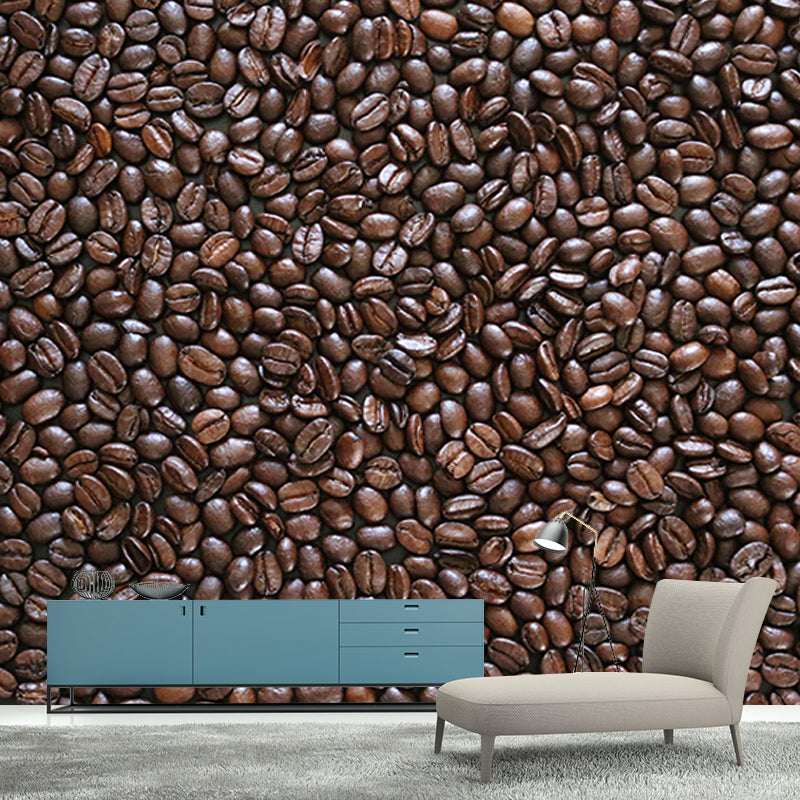 Brown Coffee Beans Mural Decal Simple Decorative Coffee Shop, Custom Printed