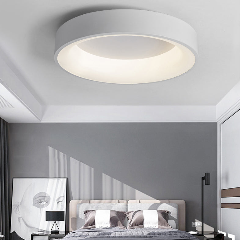 1-Light Round Shaped Flush Mount Light Modern Style Metal Led Flush Mount