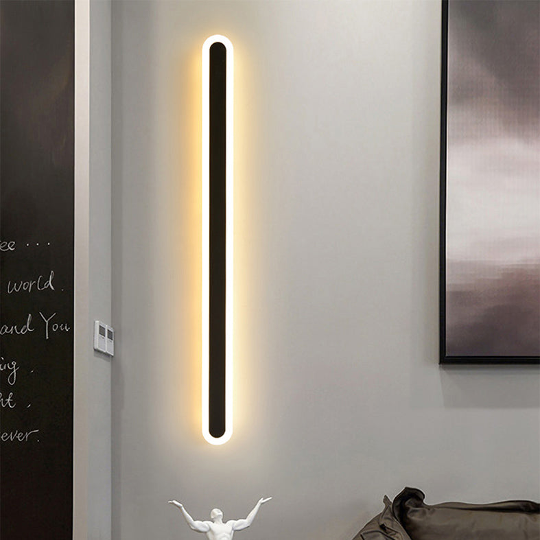 Linear Shade Acrylic LED Wall Sconce Minimalist Single Light Entry Wall Lamp for Hall Foyer