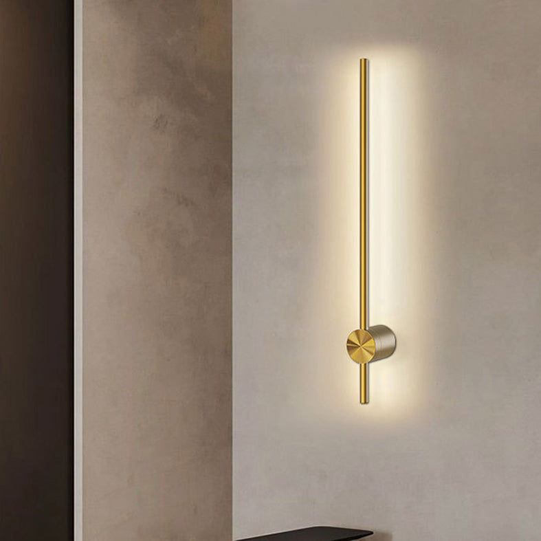 Gold 1 Light LED Wall Sconce Modern Acrylic Linear Wall Lighting for Living Room