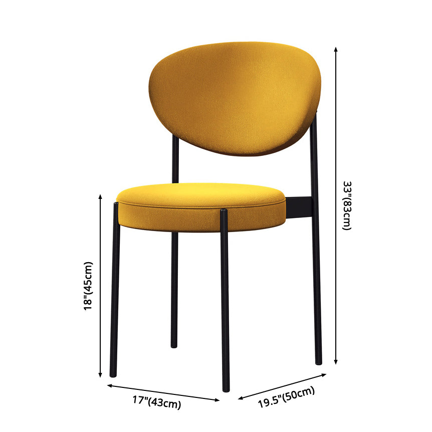Chaise de salle à manger scandinave en métal