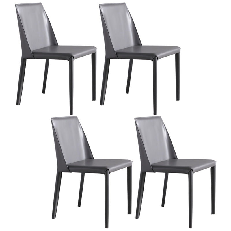 Chaises latérales de salle à manger en métal de style scandinave