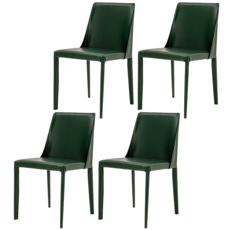 Chaises de salle à manger en métal de style scandinave chaise sans bras solide pour la maison