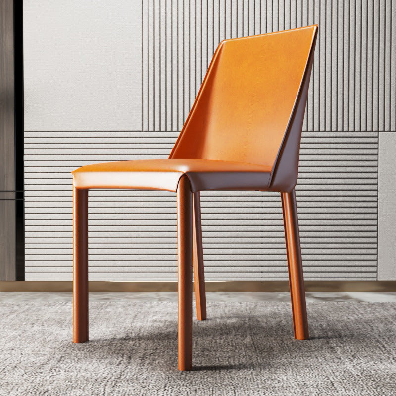 Chaises de salle à manger en métal de style scandinave chaise sans bras solide pour la maison