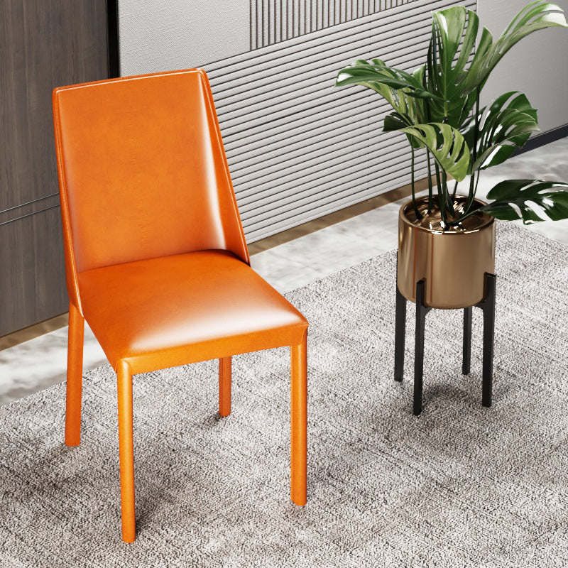 Chaises de salle à manger en métal de style scandinave chaise sans bras solide pour la maison