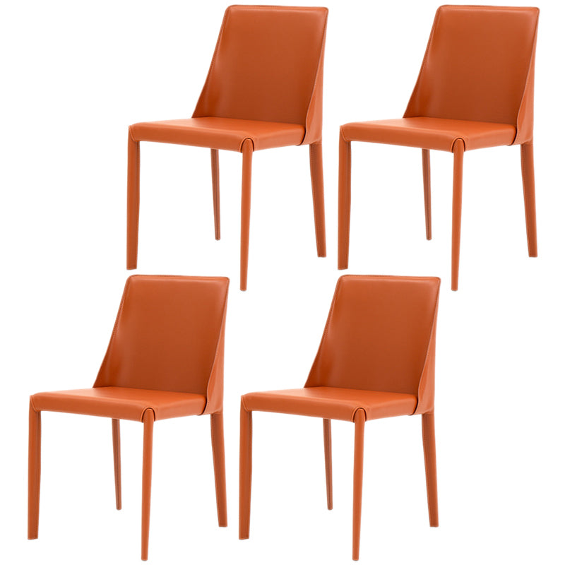 Chaises de salle à manger en métal de style scandinave chaise sans bras solide pour la maison