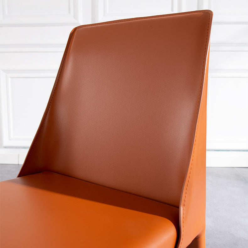 Chaises de salle à manger en métal de style scandinave chaise sans bras solide pour la maison