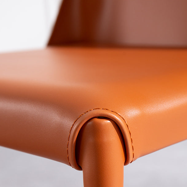 Chaises de salle à manger en métal de style scandinave chaise sans bras solide pour la maison